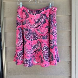 Ralph Lauren skirt Pink Paisley, lined. Sz 12